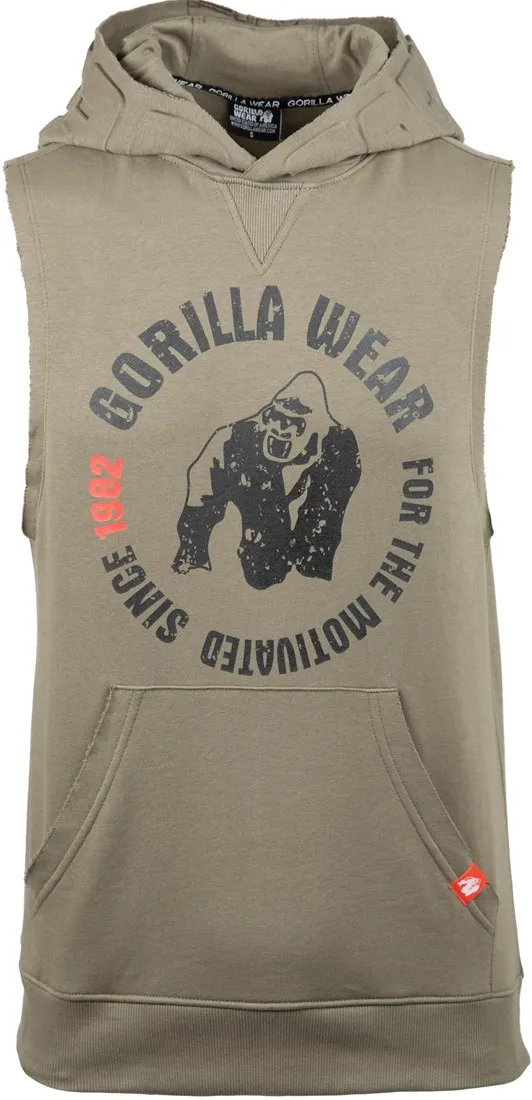 Marshall Sleeveless Hoodie - Army Green - M Gorilla Wear