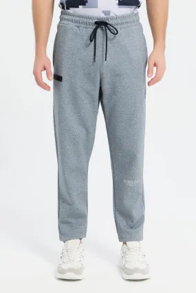 Men Charcoal Joggers With Logo