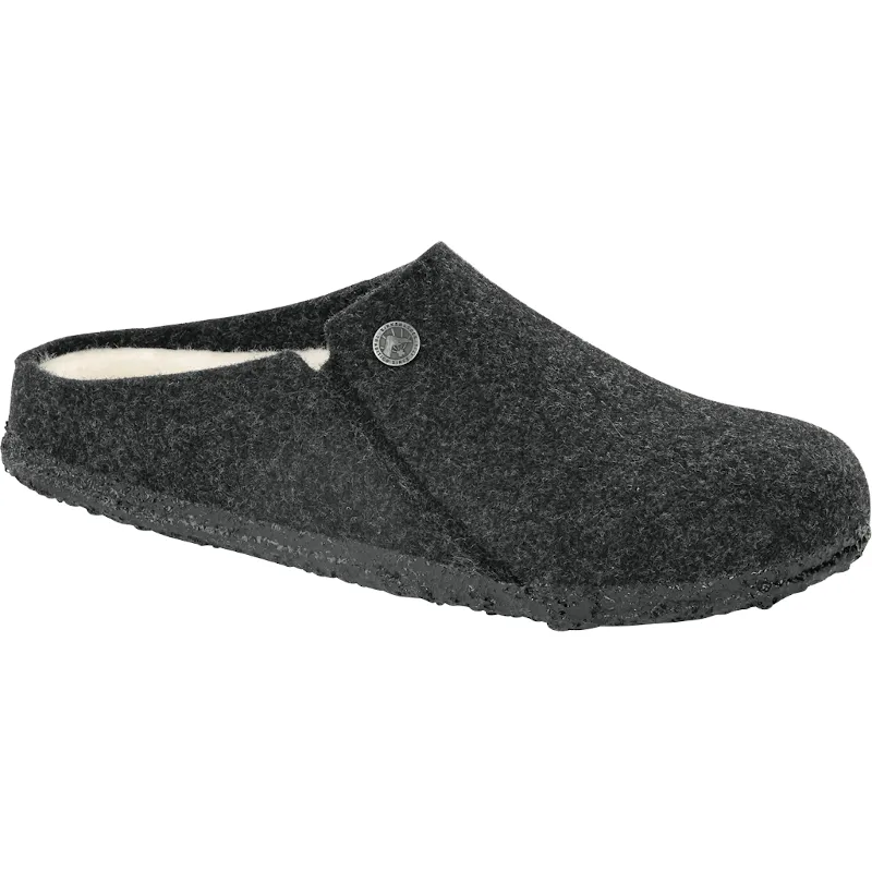 Men’s Birkenstock Zermatt Wool Felt Shearling Slipper – Anthracite