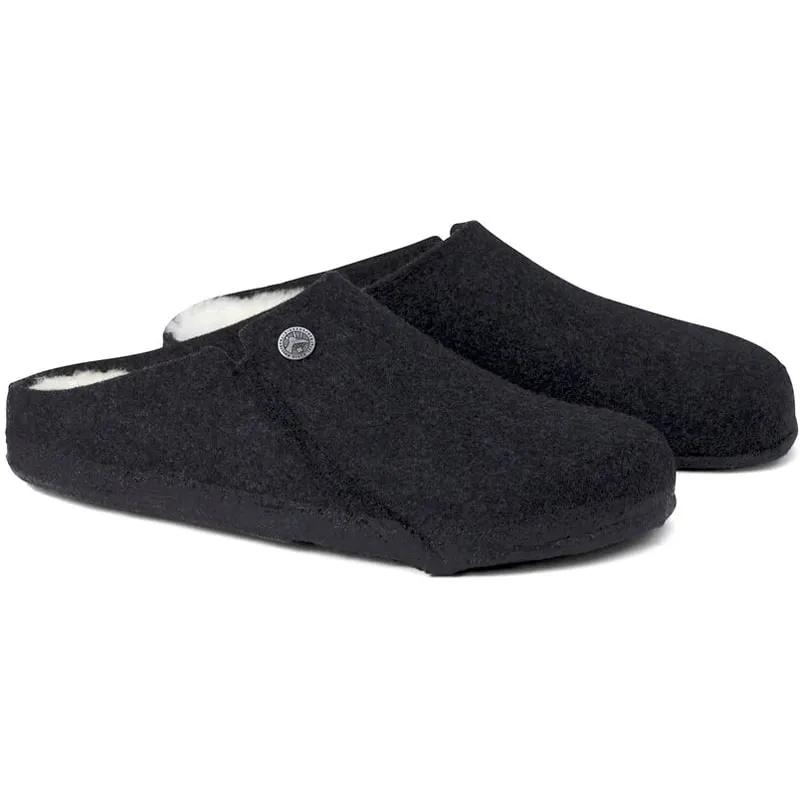 Men’s Birkenstock Zermatt Wool Felt Shearling Slipper – Anthracite