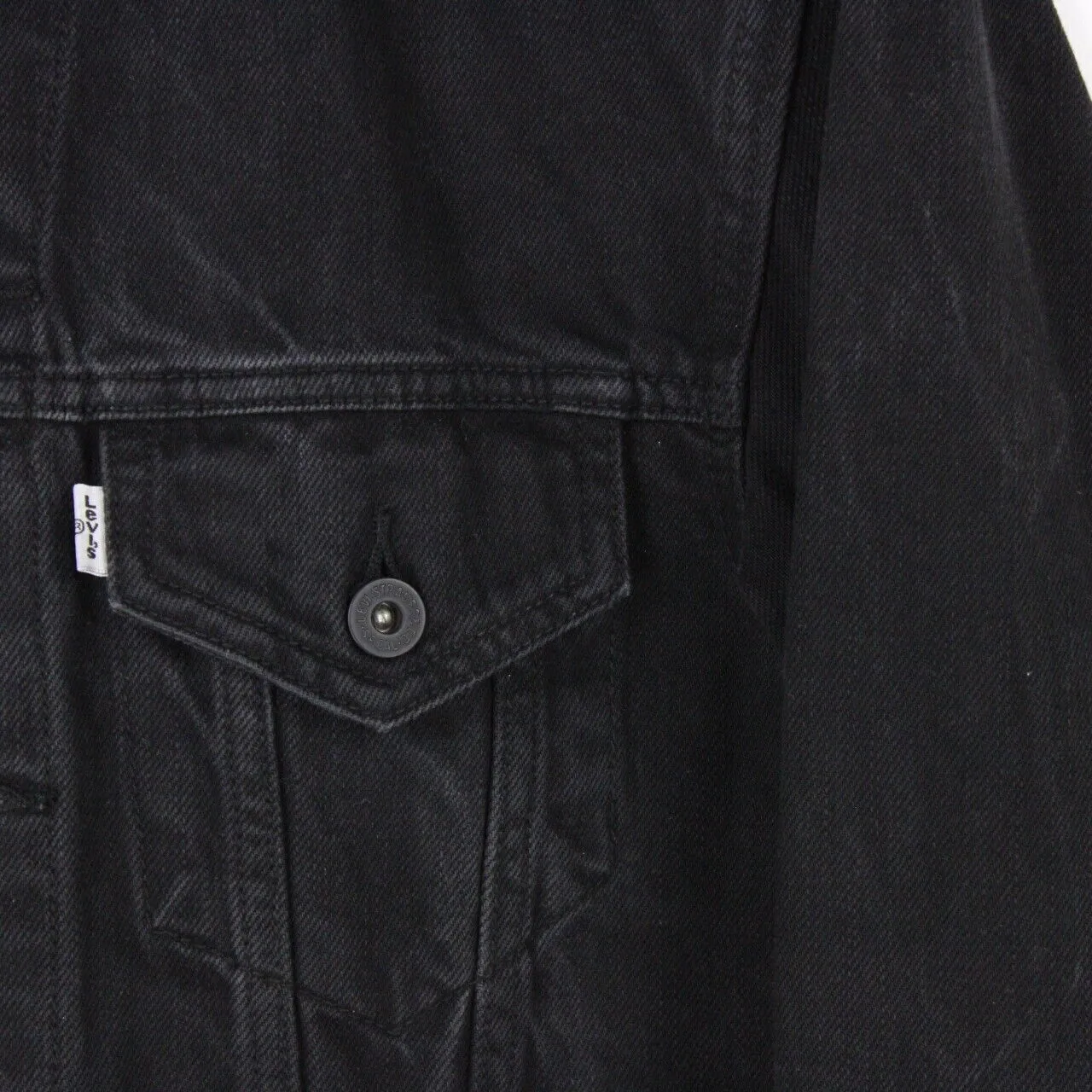 Mens LEVIS Denim Jacket Black | Small