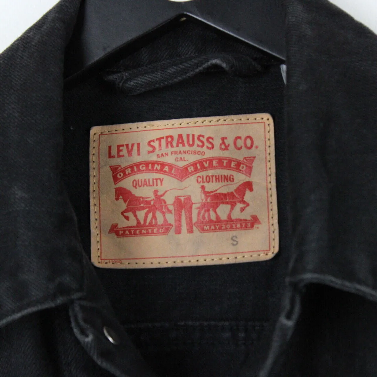 Mens LEVIS Denim Jacket Black | Small