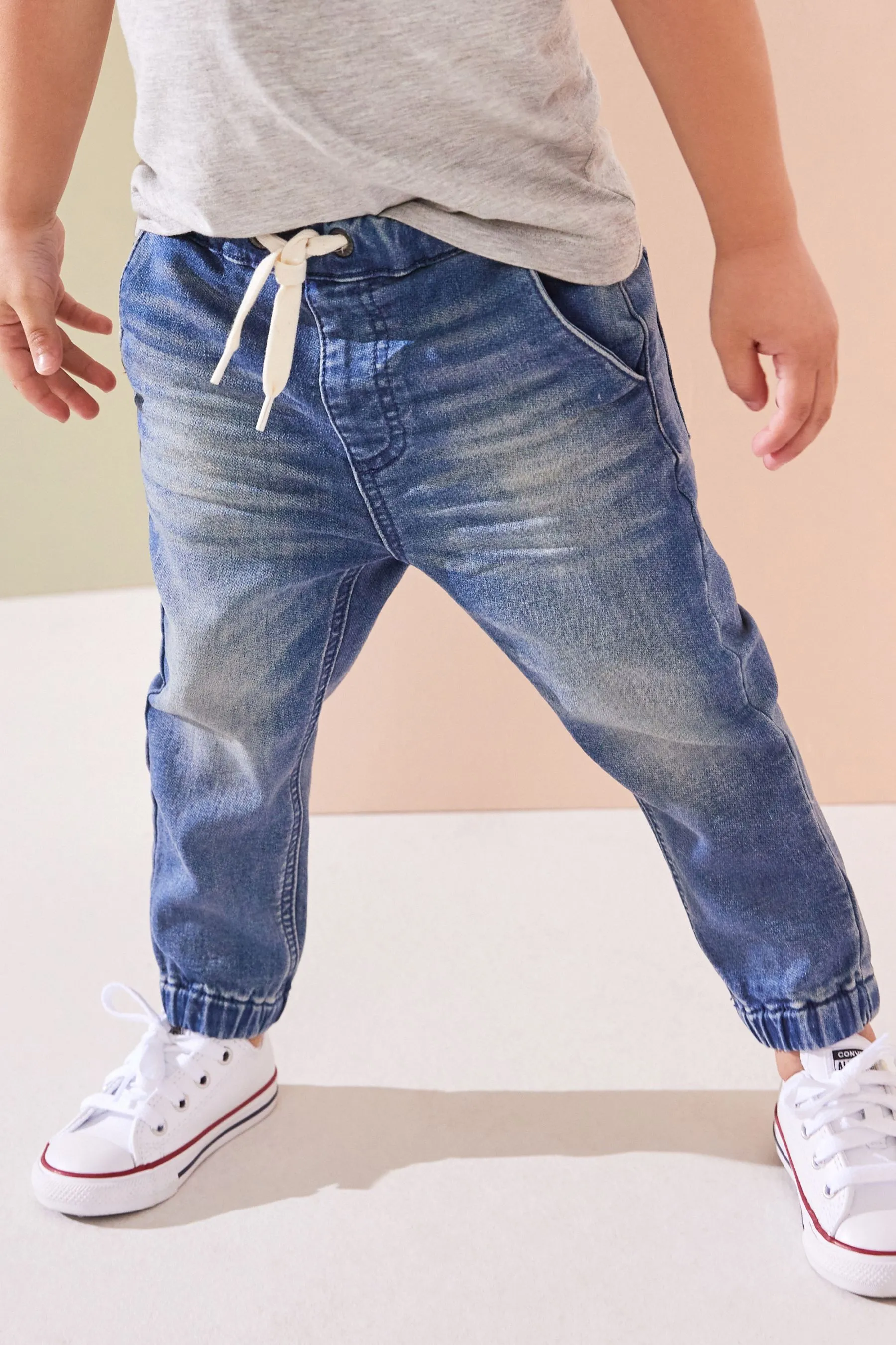 Mid Blue Tint Joggers Jeans With Comfort Stretch (3mths-7yrs)