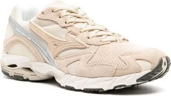 Mizuno panelled low-top sneakers Brown