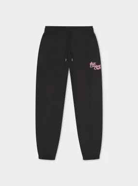 MULTI FONT MEMBERS ONLY JOGGERS - BLACK