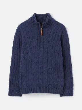 Navy Quarter Zip Jumper