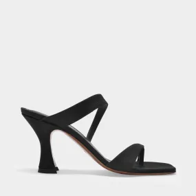 Neous  Sika Sandals in Black Grosgrain Smooth Leather