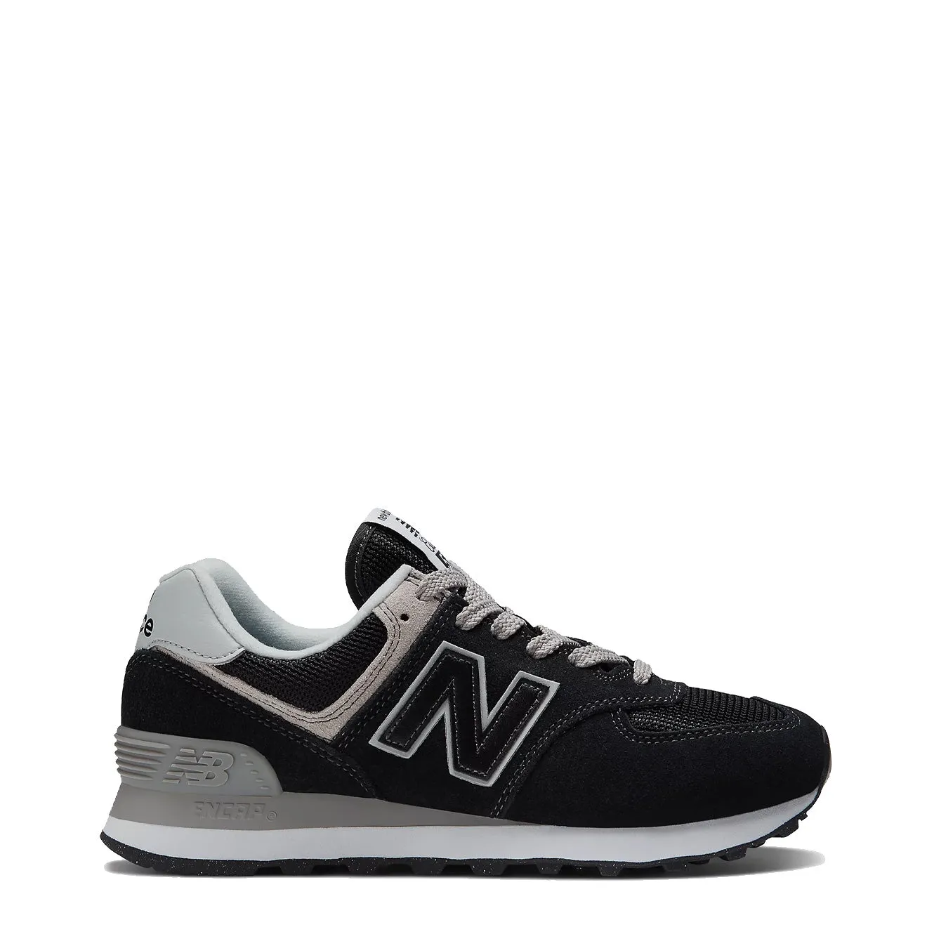 New Balance Womens 574 Trainers Black / White