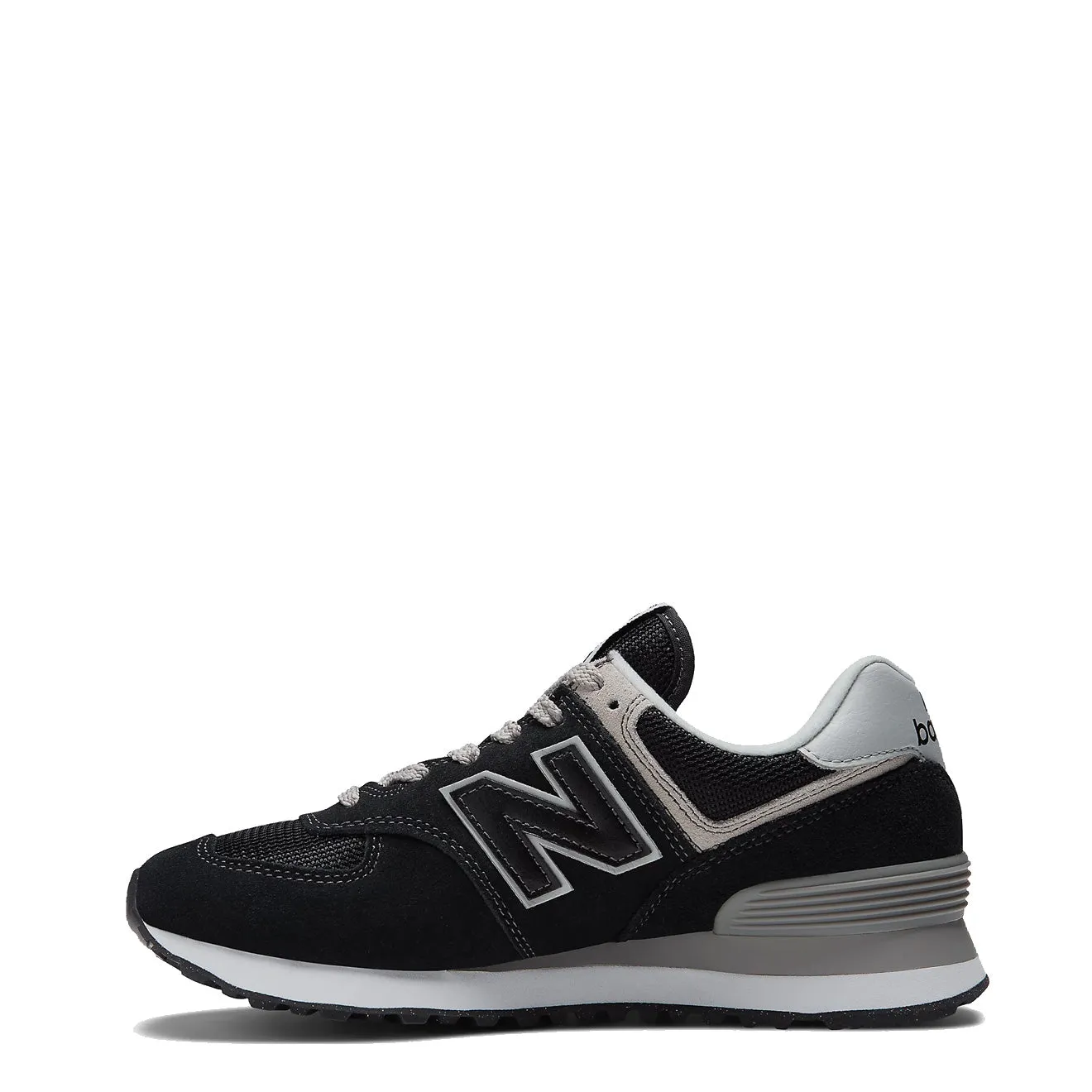 New Balance Womens 574 Trainers Black / White