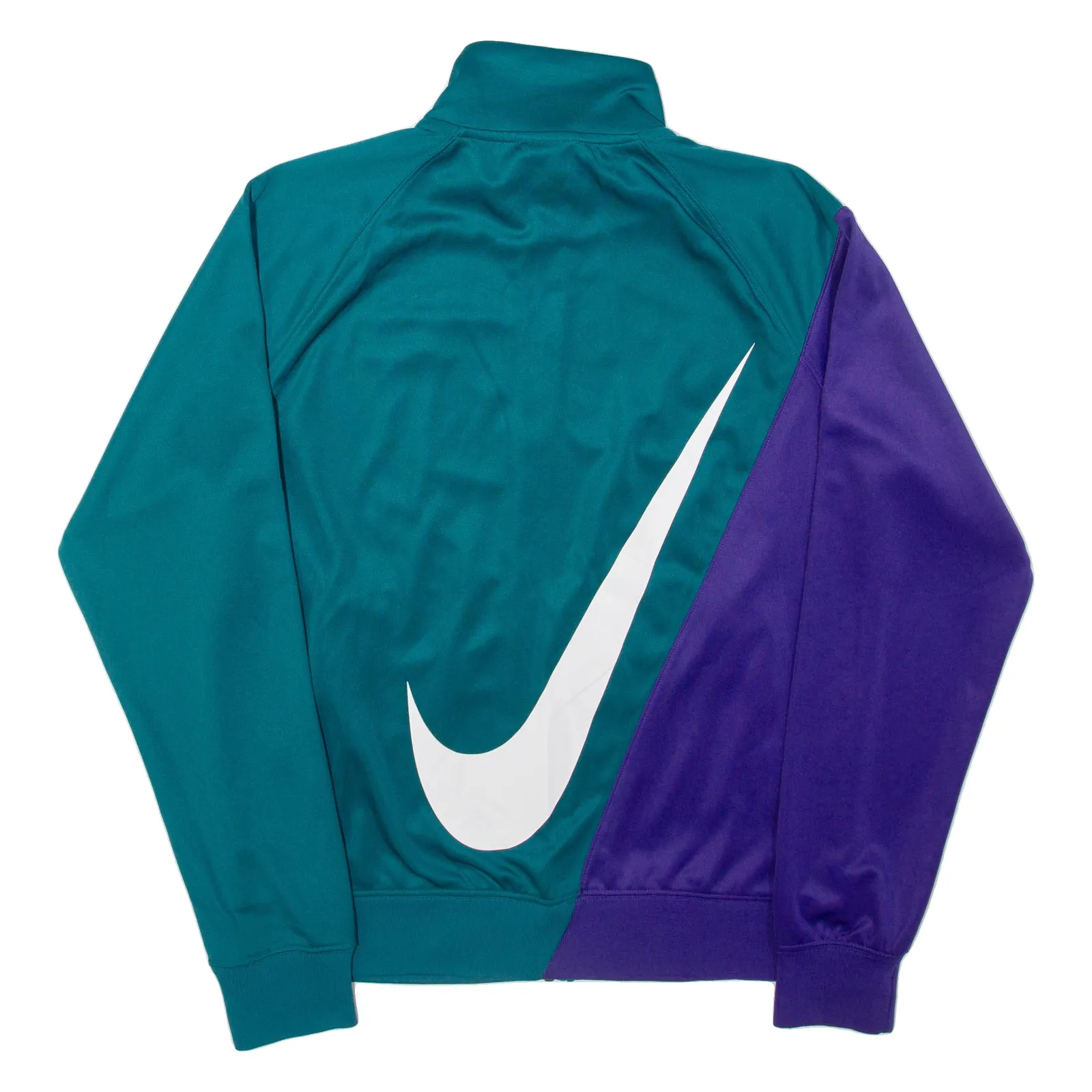 NIKE Mens Track Jacket Green Colourblock M