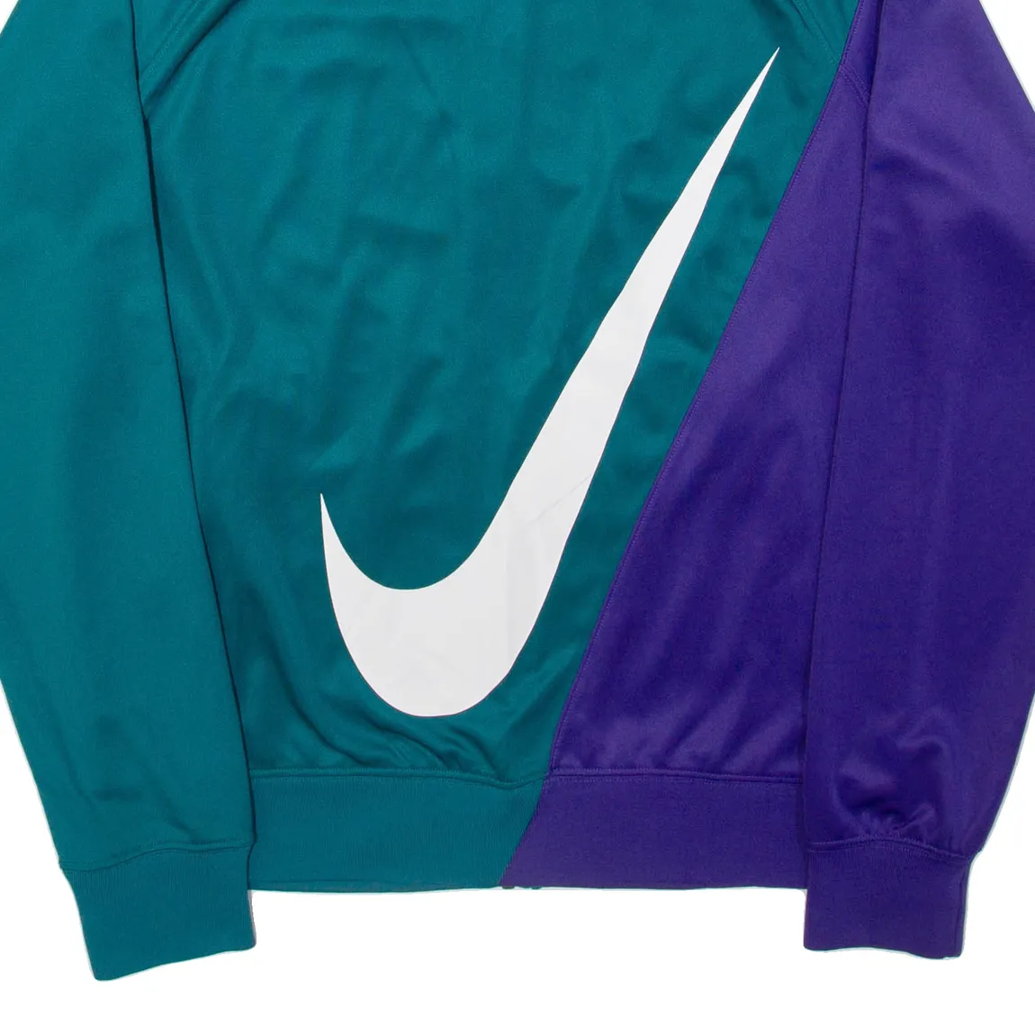 NIKE Mens Track Jacket Green Colourblock M