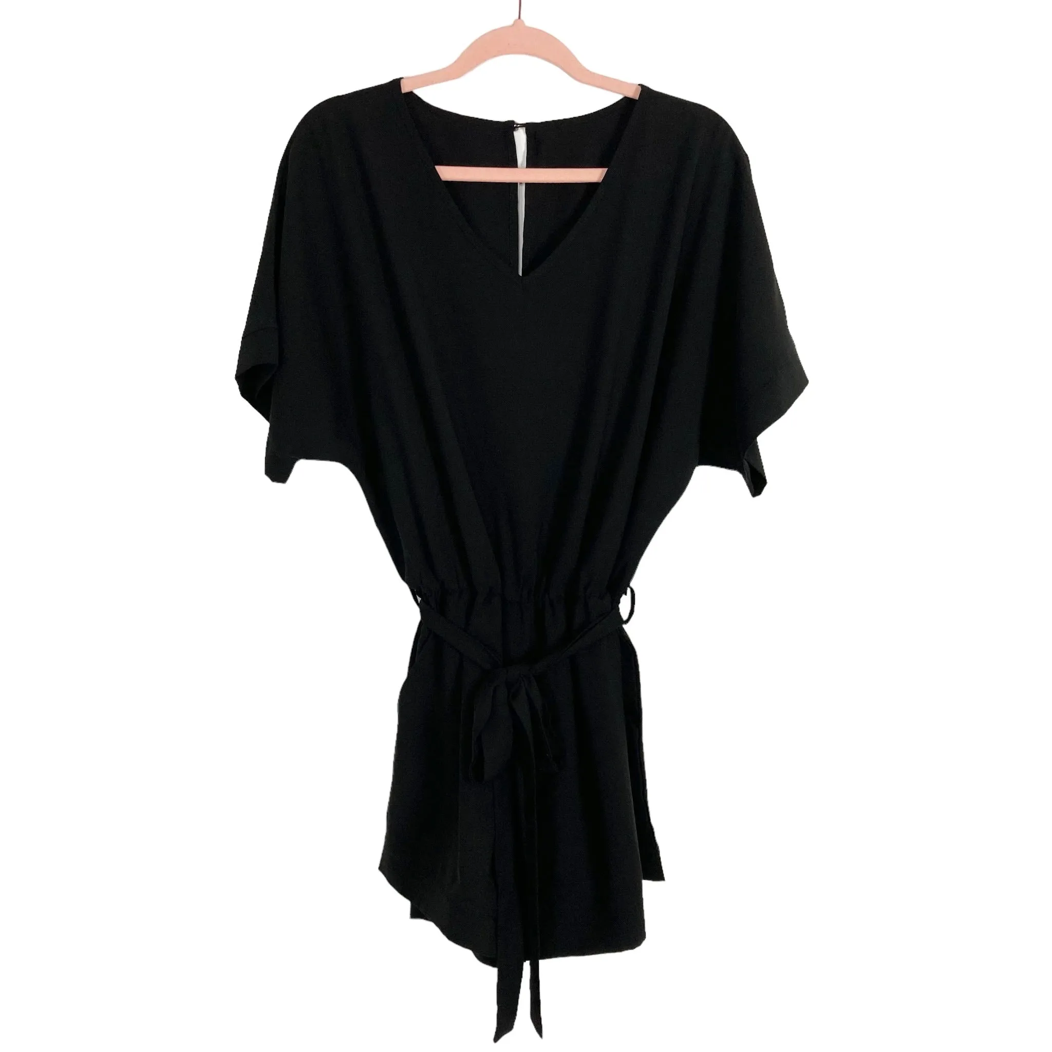 No Brand Black Belted Romper- Size XL