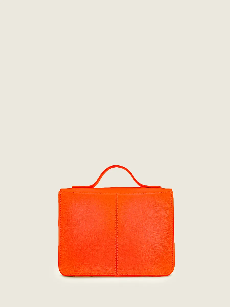 Orange Leather Handbag for Women - Mademoiselle George Orange | PAUL MARIUS