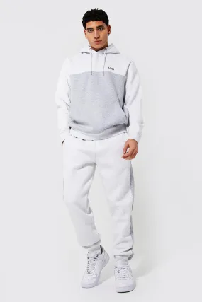 Original Man Colour Block Hooded Tracksuit | boohooMAN UK