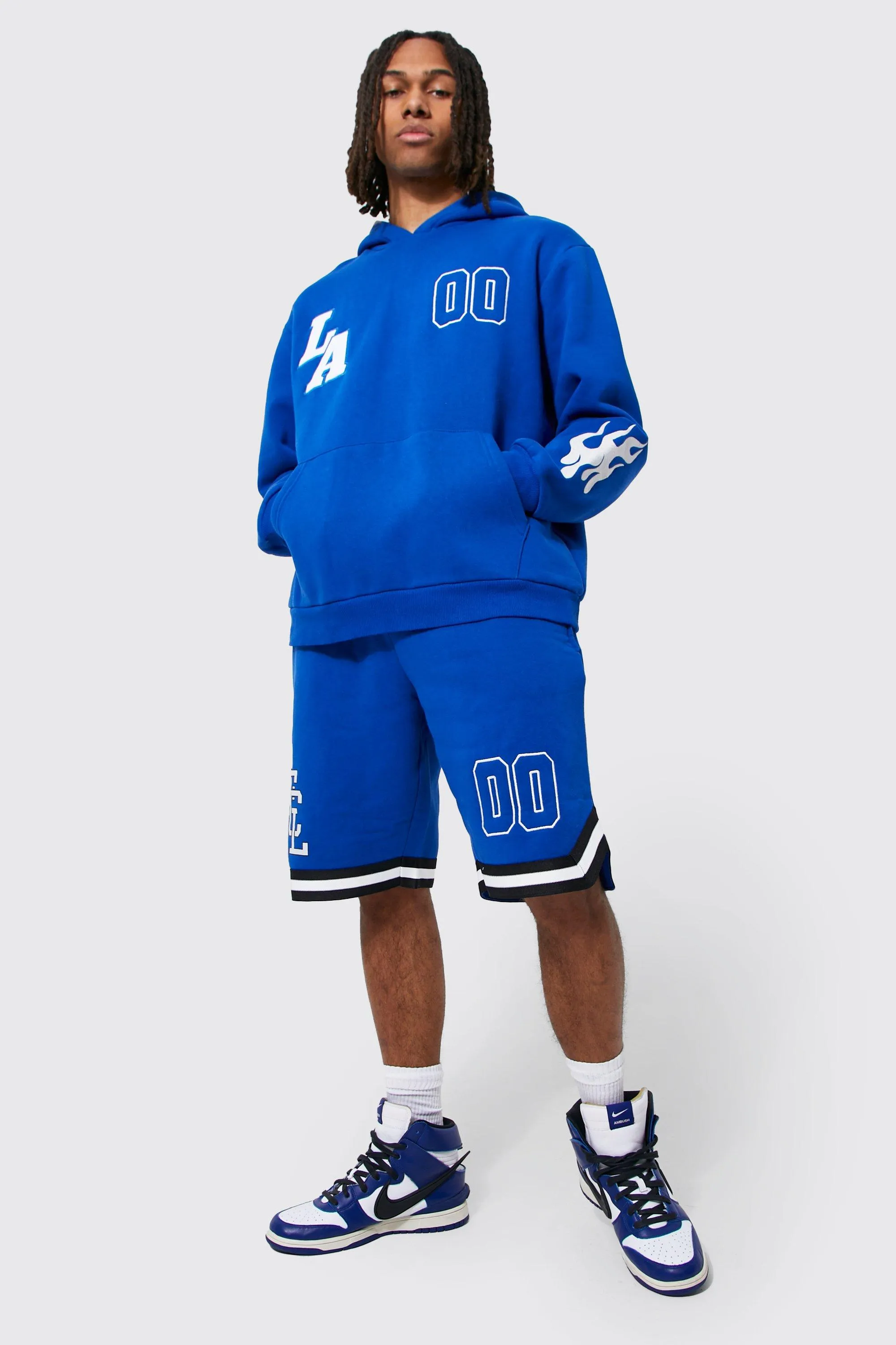 Oversized La Badge Varsity Short Tracksuit