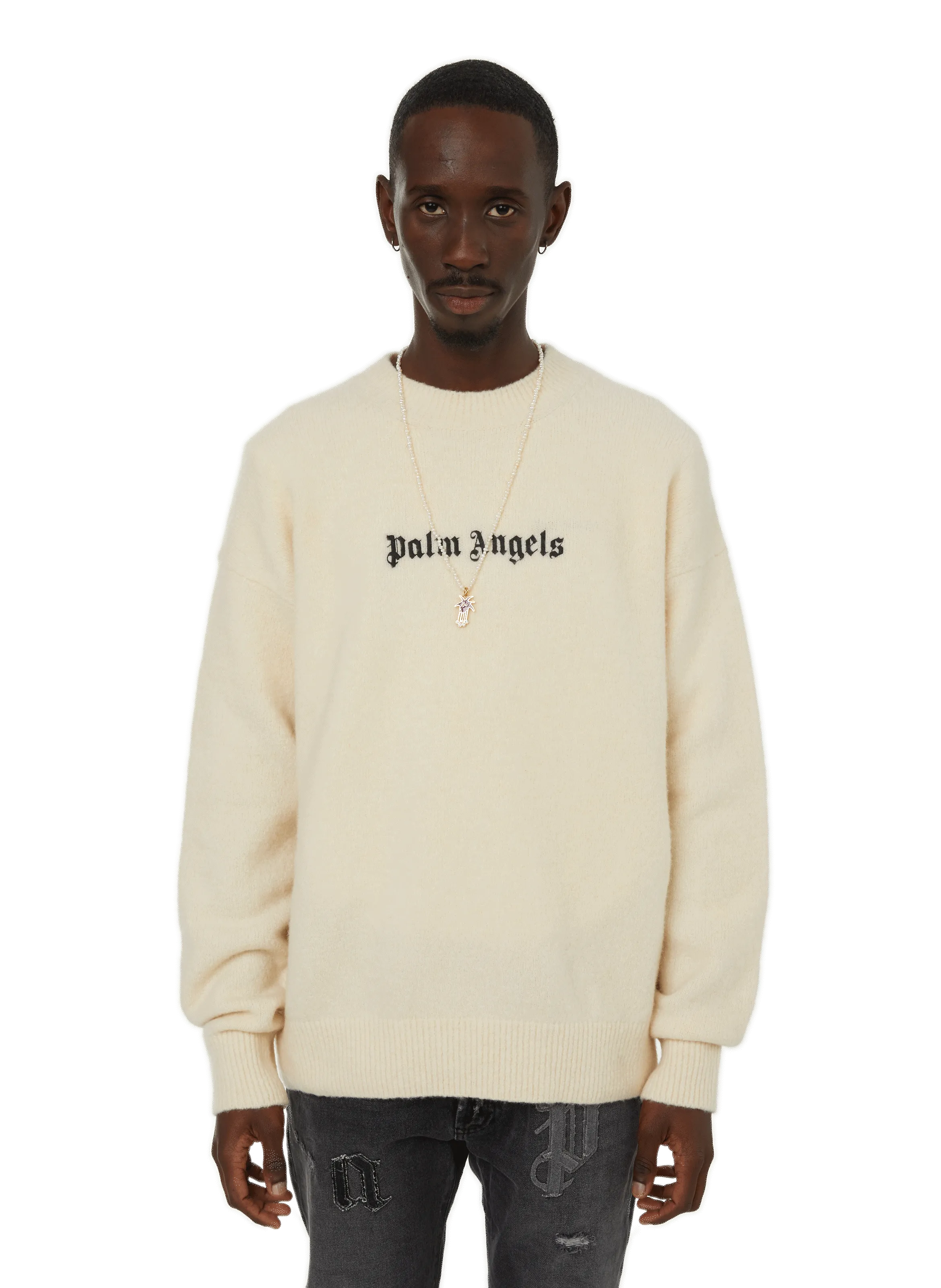 Palm angels  Oversized jumper - White