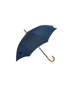 Passotti Ombrelli Blue Dot Umbrella With Chestnut Handle | He Spoke Style