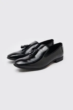 Patent Tassel Loafer | boohooMAN UK