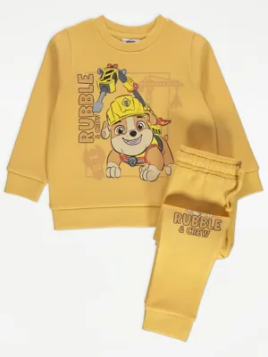 PAW Patrol Rubble Ochre Sweatshirt and Joggers Set | Kids | George at ASDA