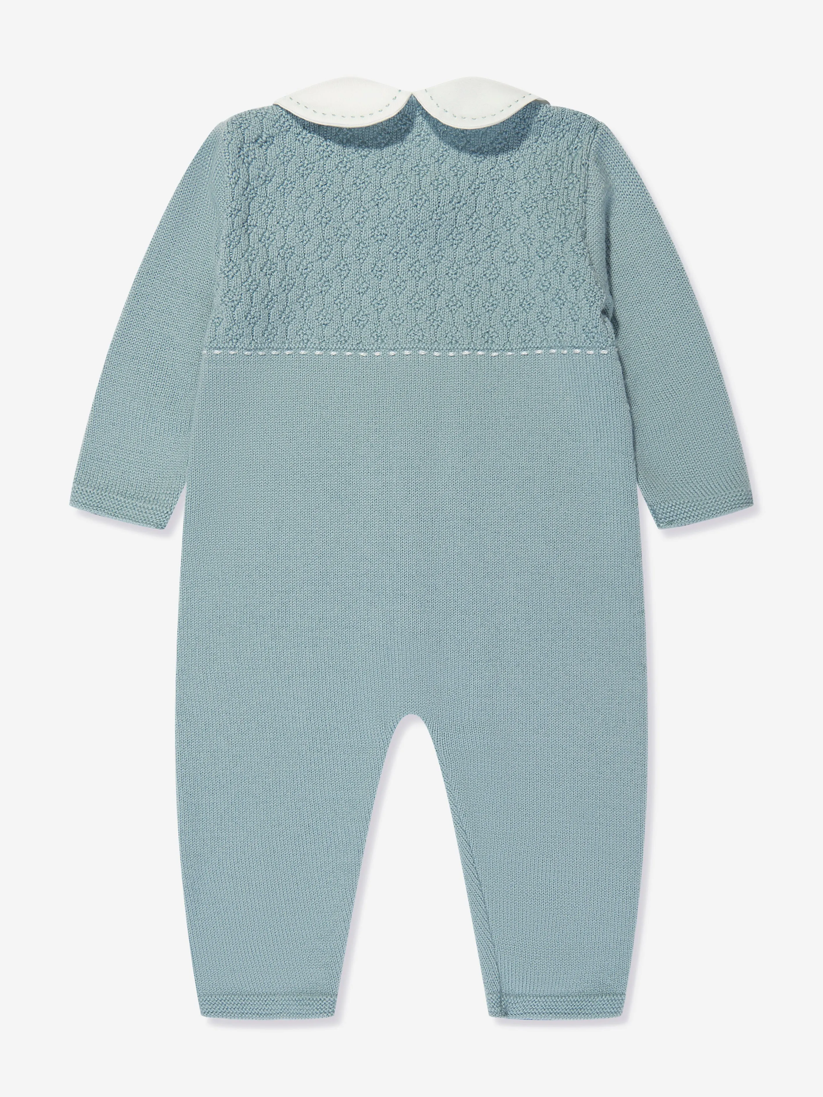 Paz Rodriguez Baby Knitted Romper in Green