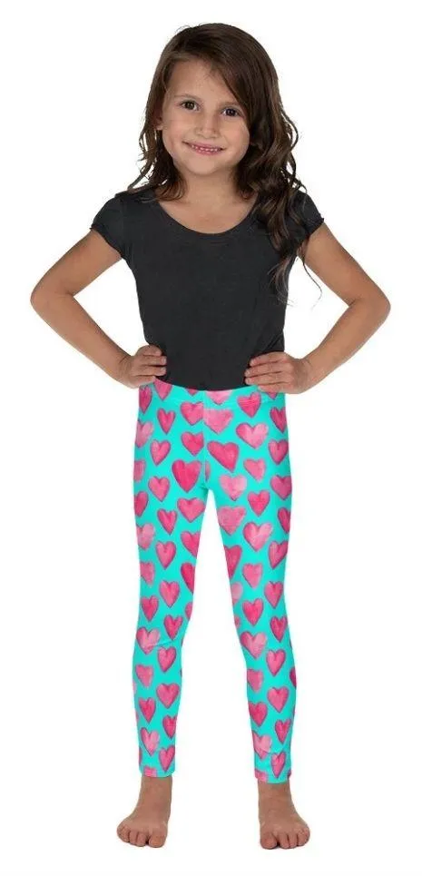 Pink Hearts Kid's Leggings