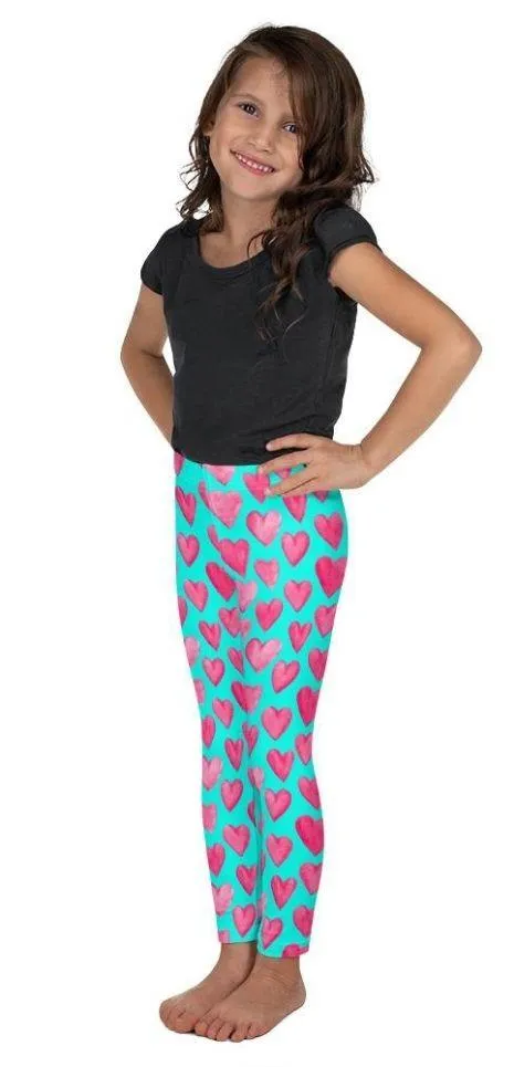 Pink Hearts Kid's Leggings