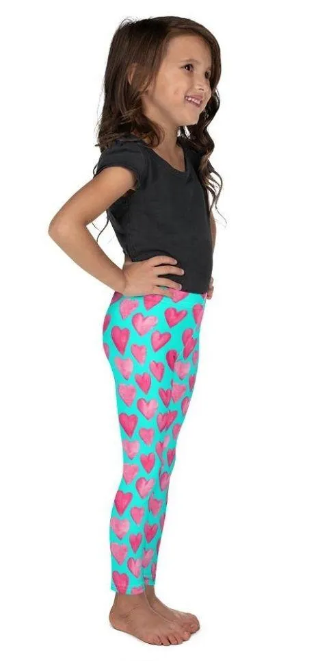 Pink Hearts Kid's Leggings