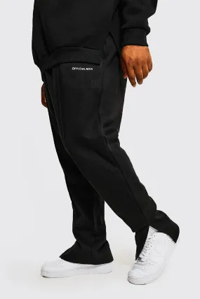 Plus Size Slim Man Official Split Hem Joggers | boohooMAN UK