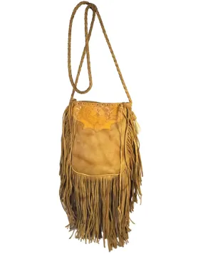 Product Name:  Kobler Tooled Fringe Leather Handbag