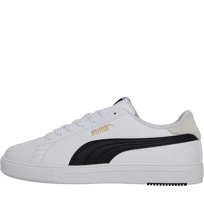 Puma Mens Serve Pro Lite Trainers Puma White/Puma Black/Puma Team Gold