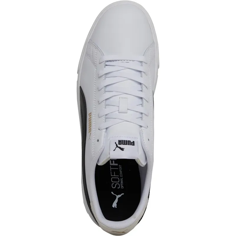 Puma Mens Serve Pro Lite Trainers Puma White/Puma Black/Puma Team Gold