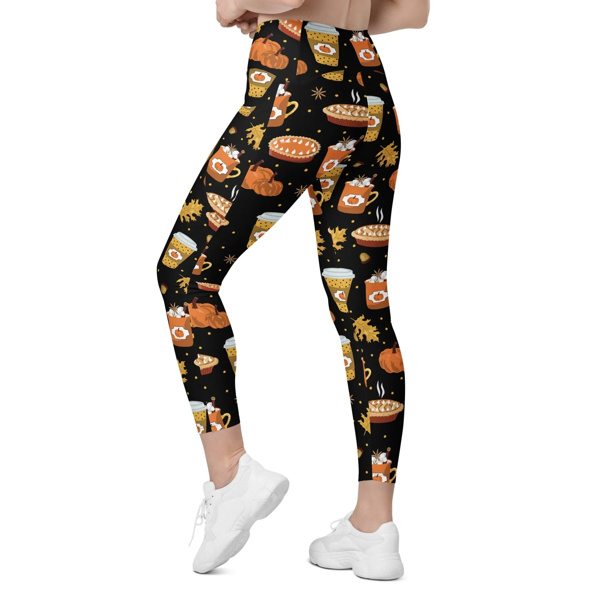 Pumpkin Season Leggings With Pockets