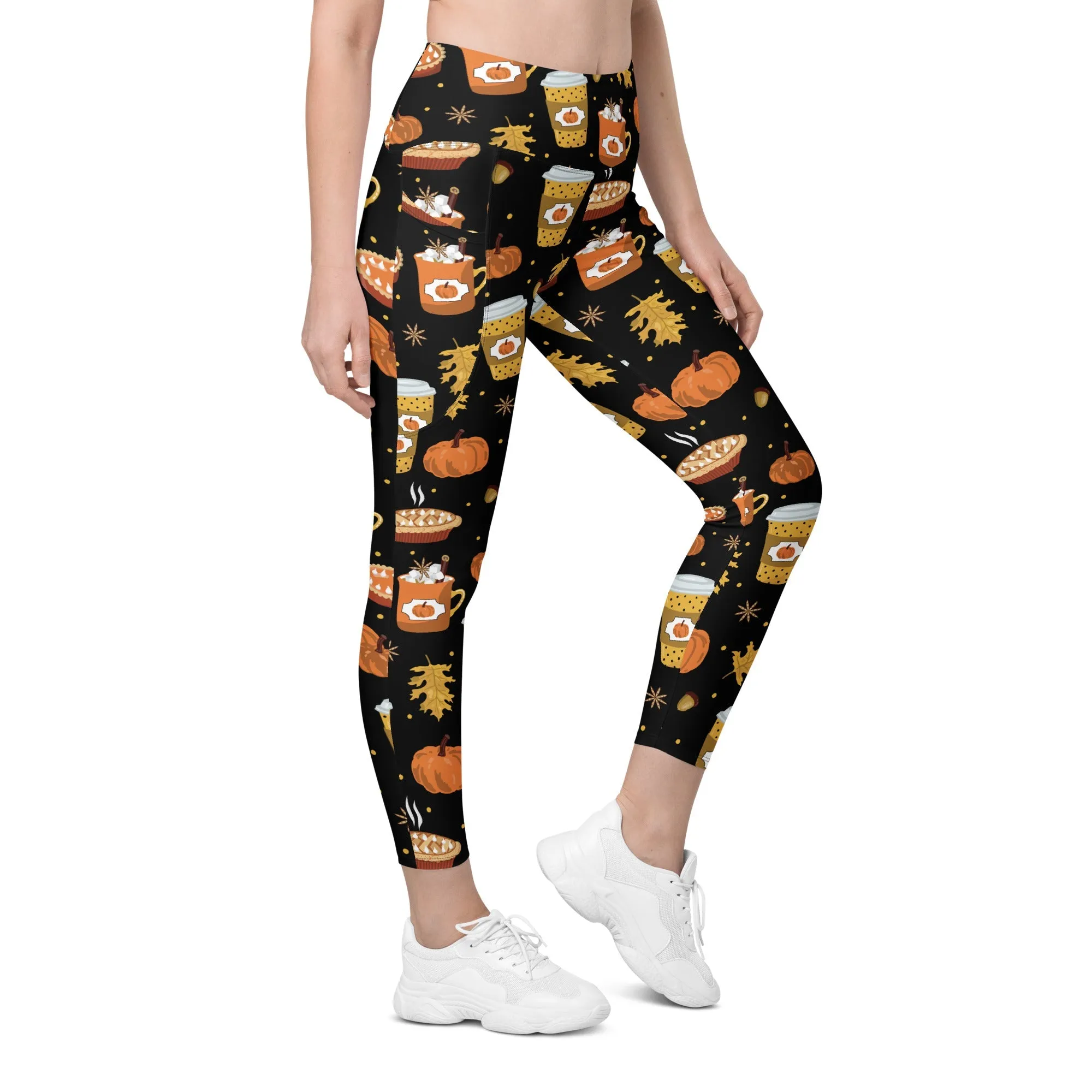 Pumpkin Season Leggings With Pockets