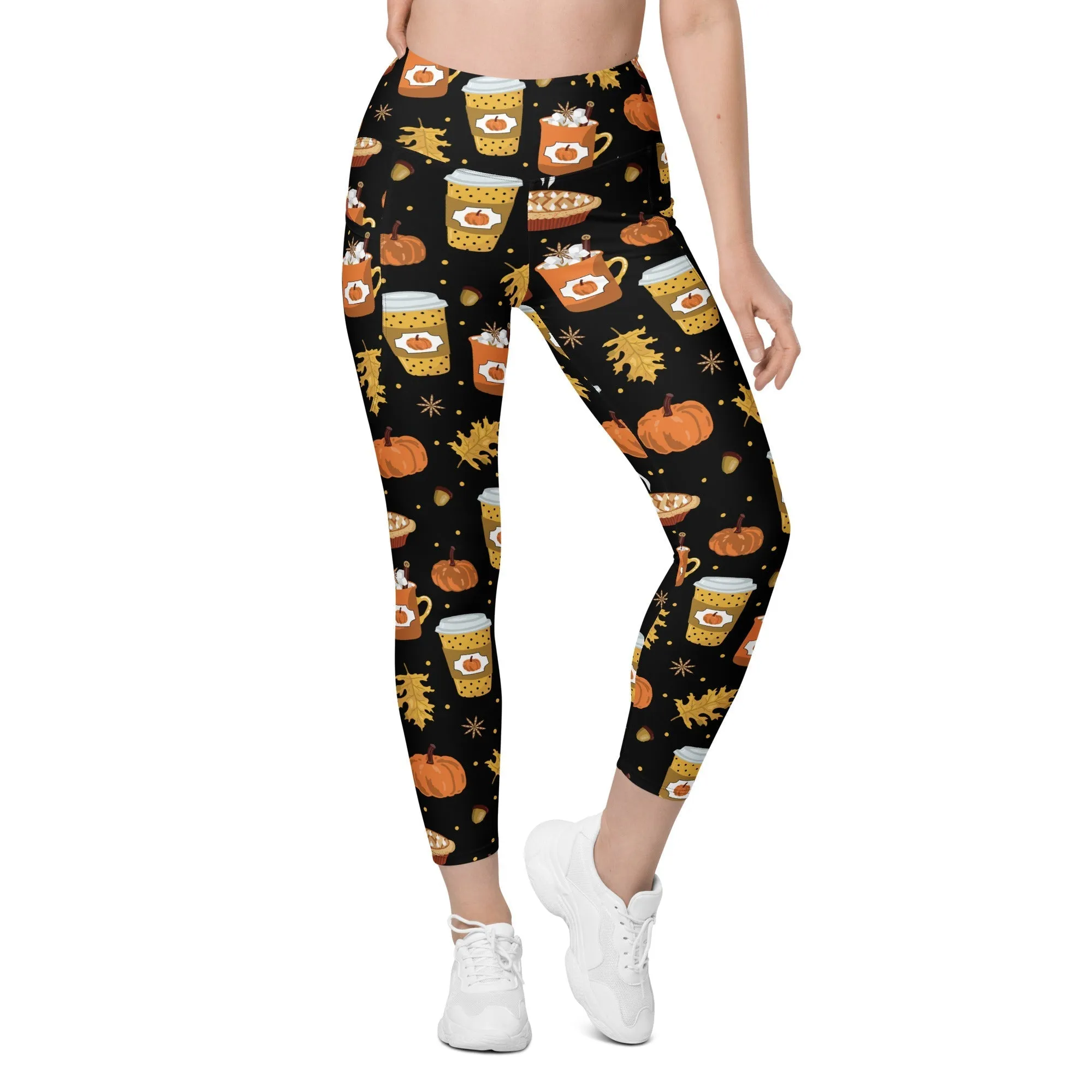 Pumpkin Season Leggings With Pockets