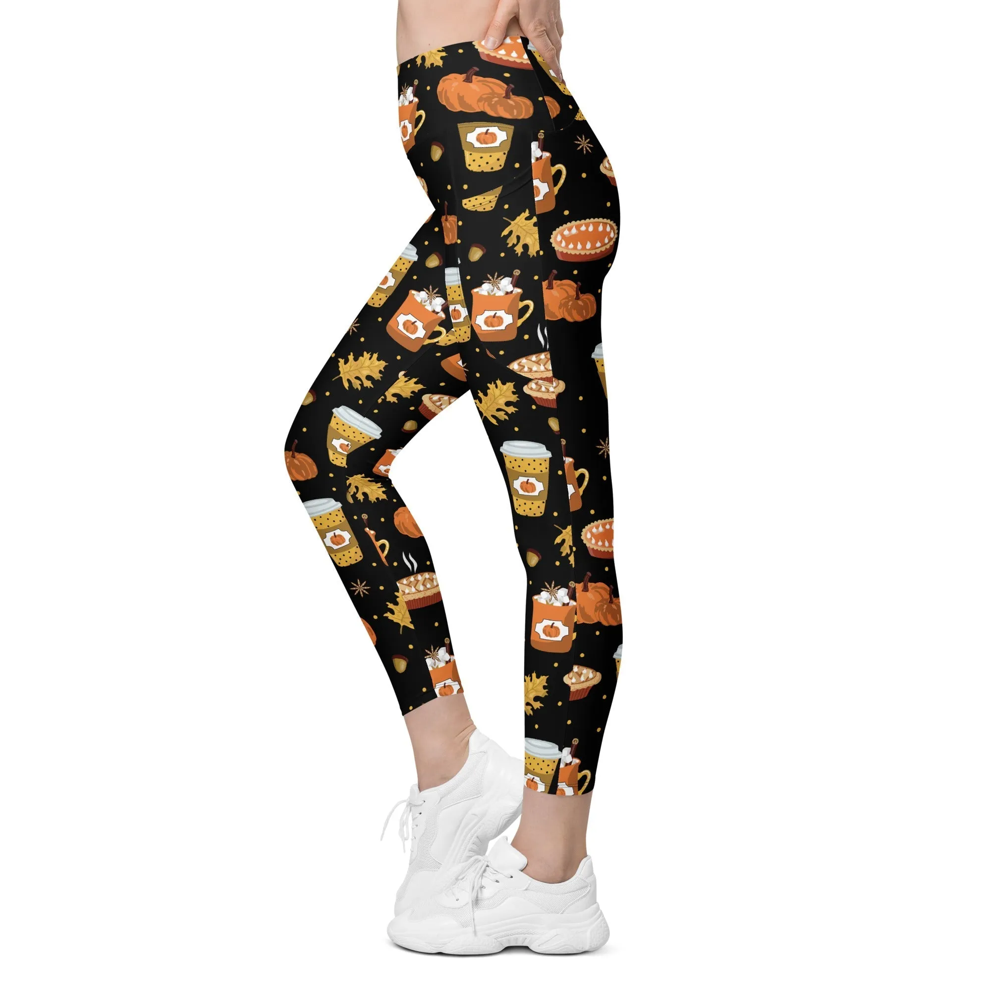 Pumpkin Season Leggings With Pockets