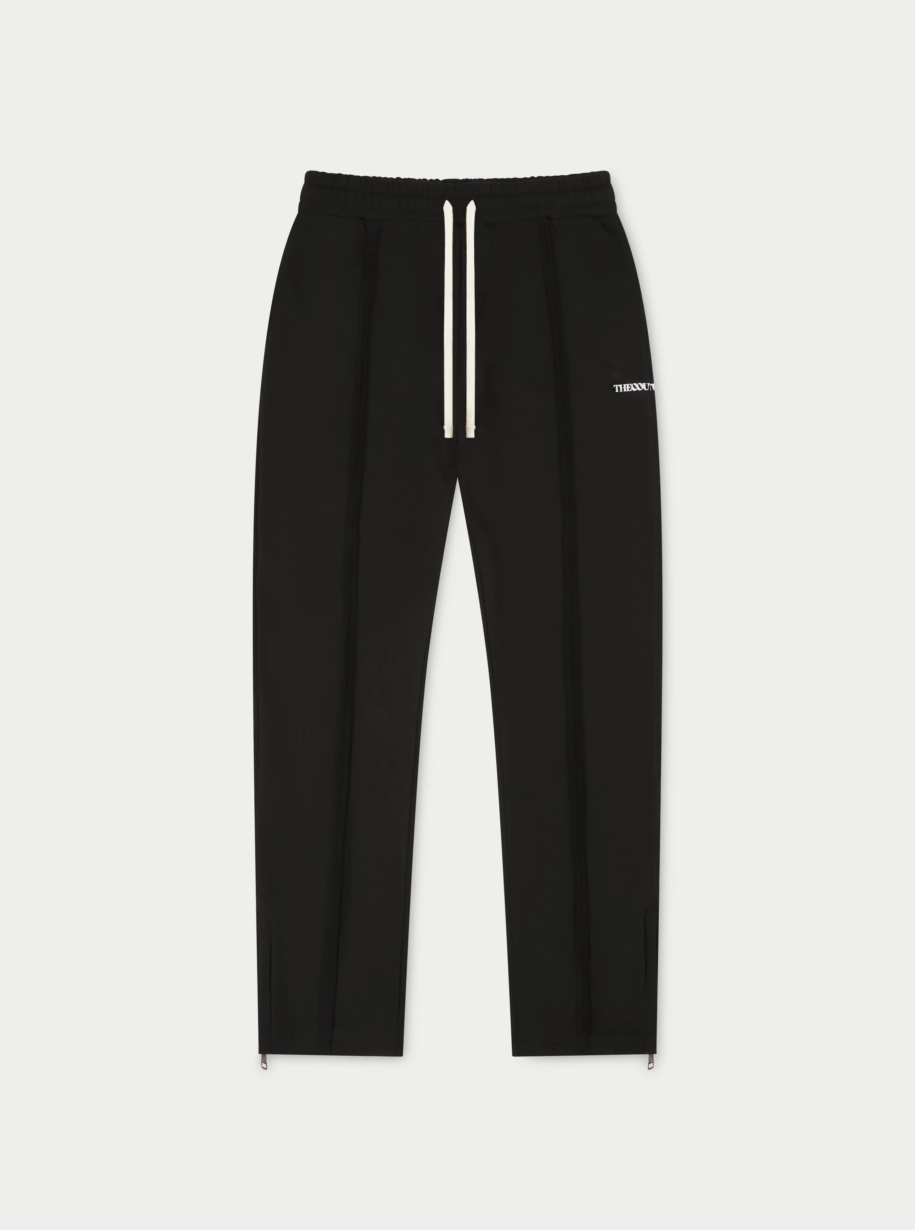 RAW SEAM STRAIGHT LEG JOGGERS - BLACK