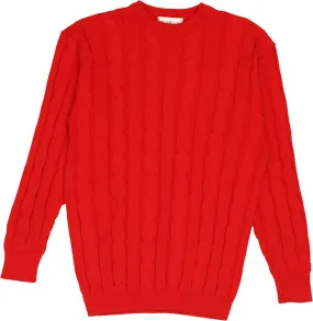 Red Cable Knit Jumper | ThriftTale