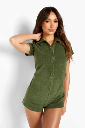 Rib Towelling Lounge Romper