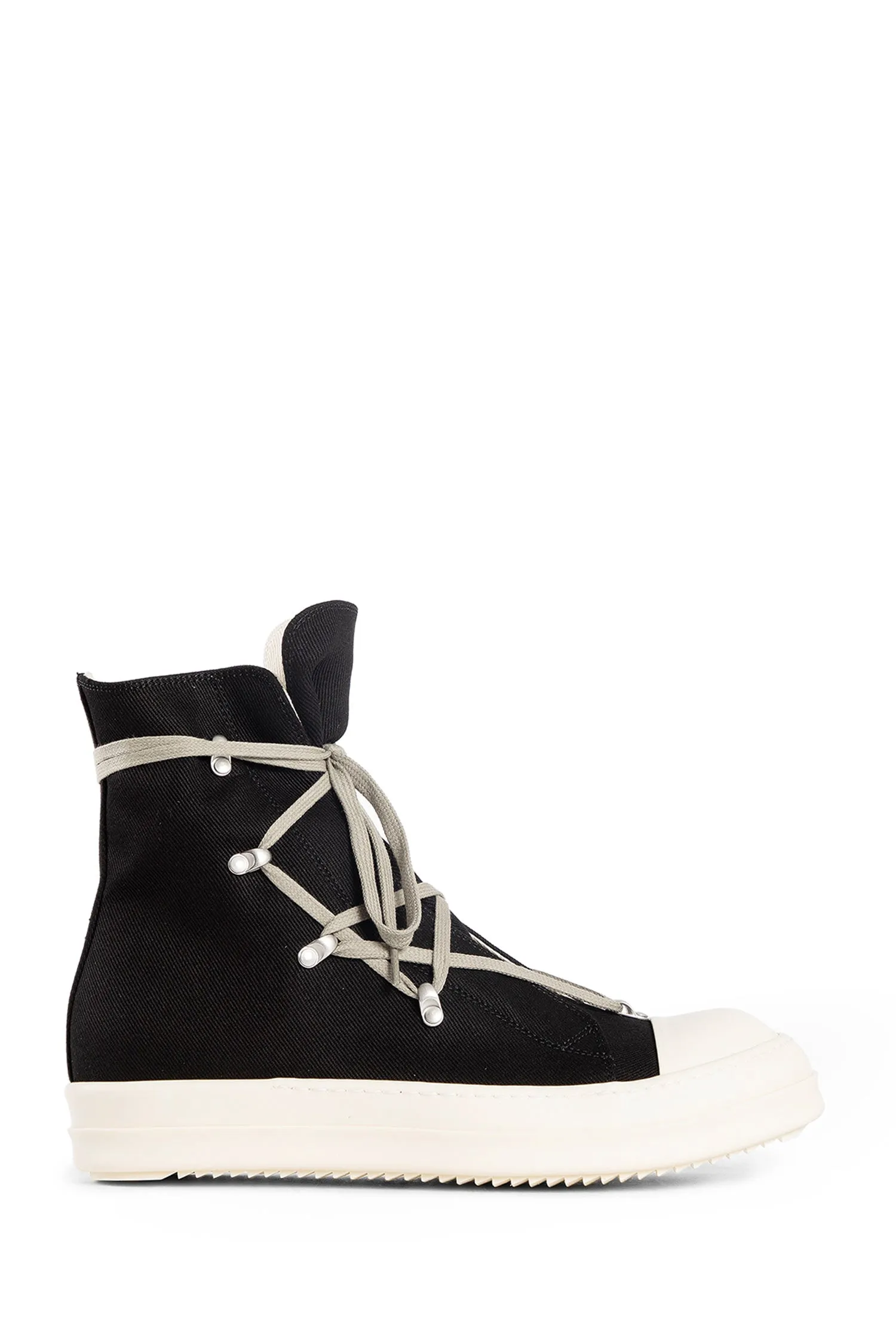 rick owens drkshdw porterville hexa sneakers in 13 oz overdyed denim