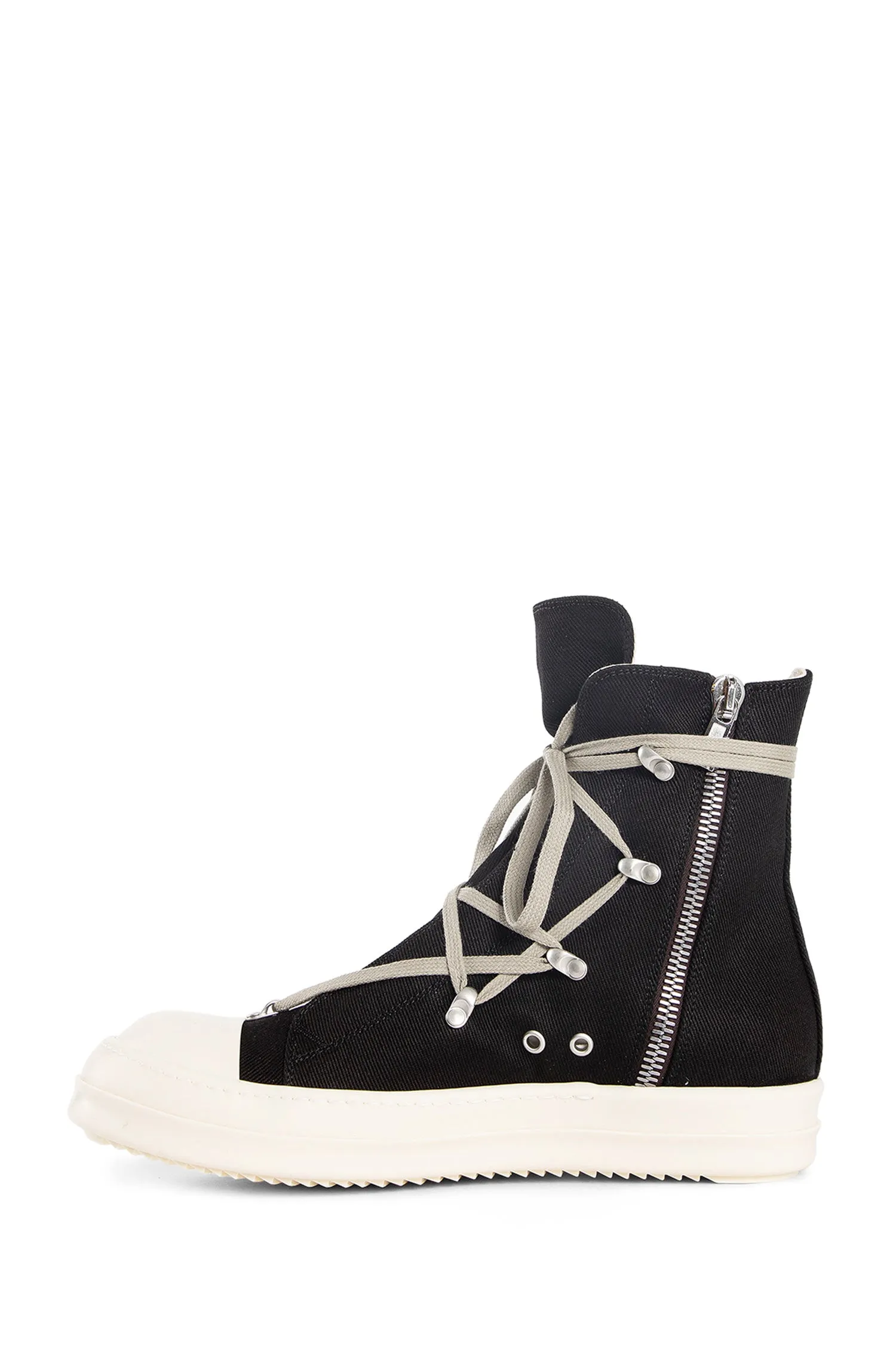 rick owens drkshdw porterville hexa sneakers in 13 oz overdyed denim