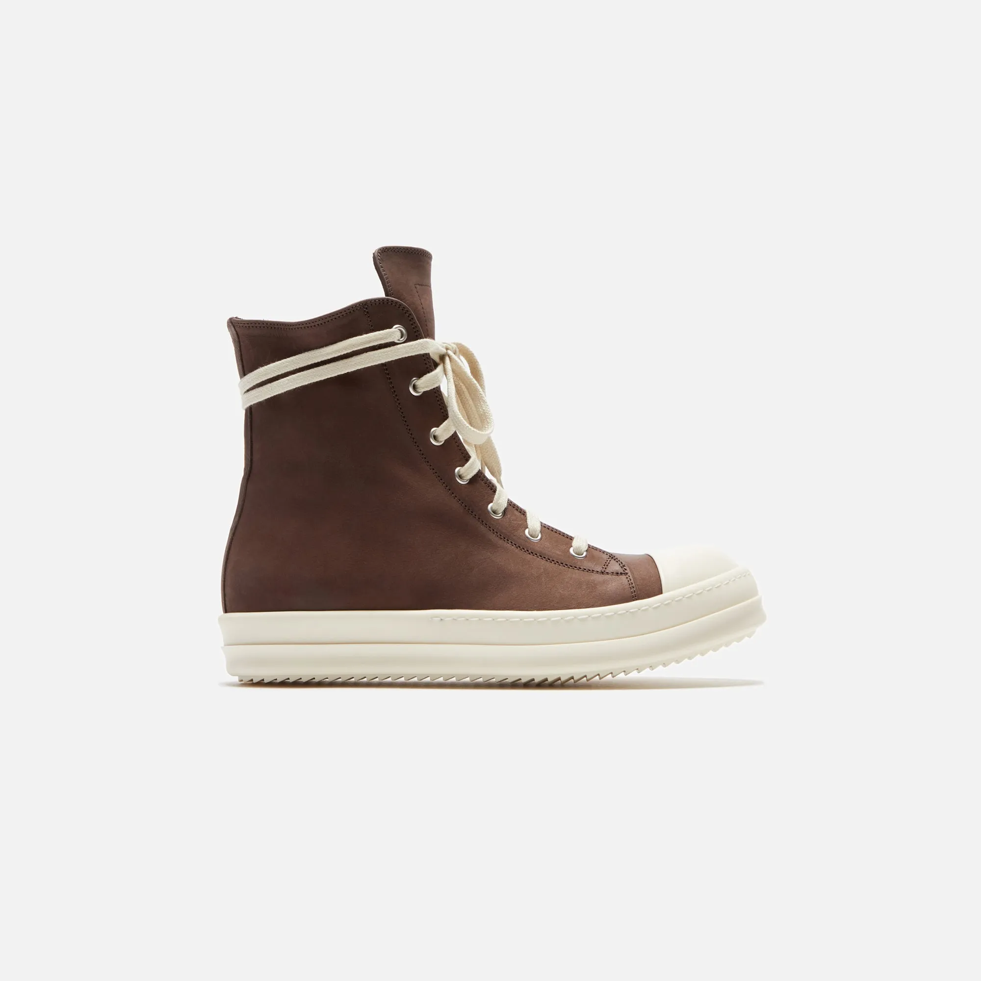 Rick Owens Scarpe in Pelle Sneakers - Brown / Milk / Milk