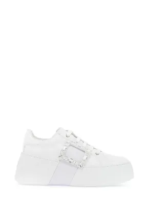 Roger Vivier    Roger Vivier Leather Viv' Skate Sneakers