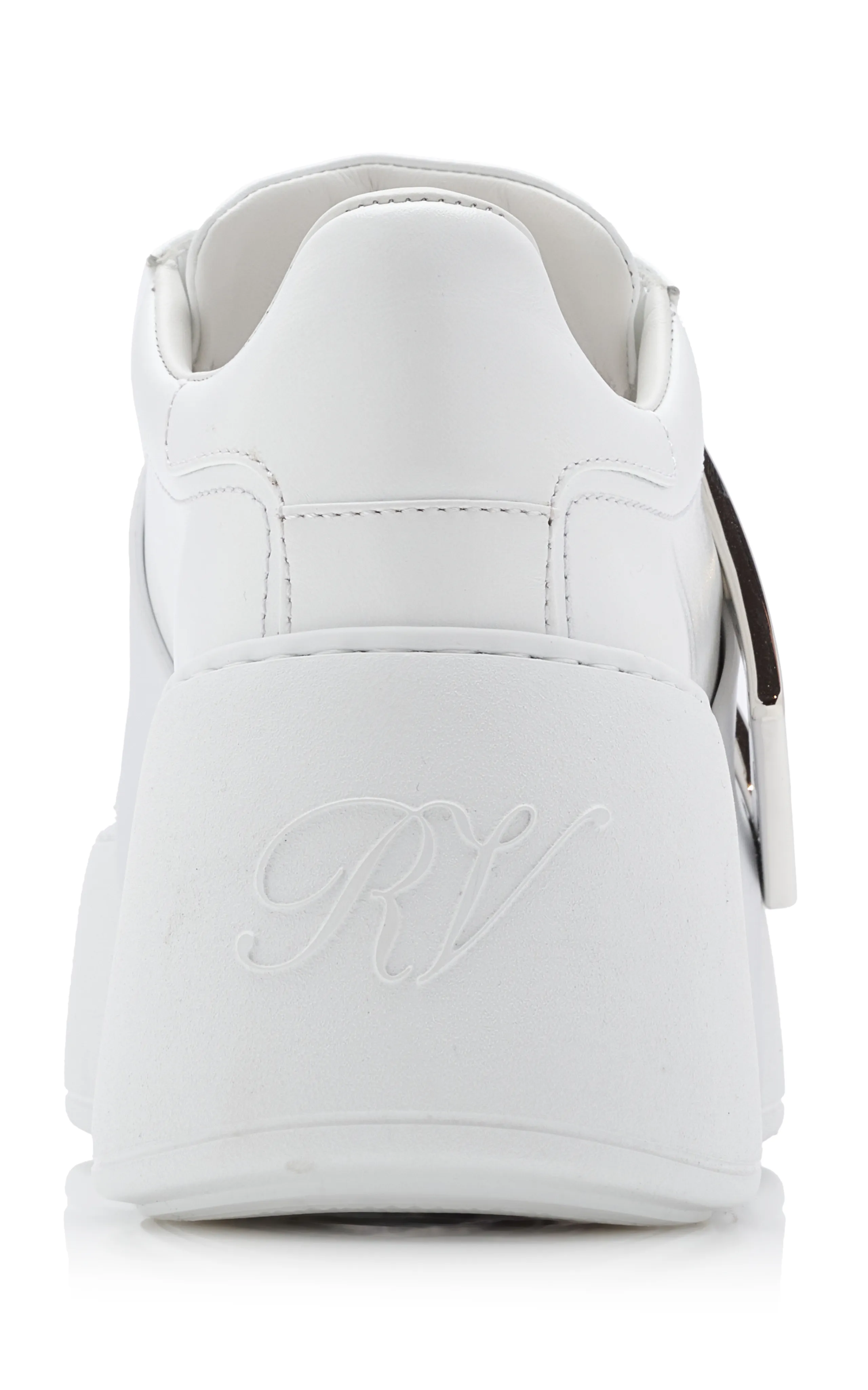 Roger Vivier Viv Skate Buckle-Detailed Leather Sneakers