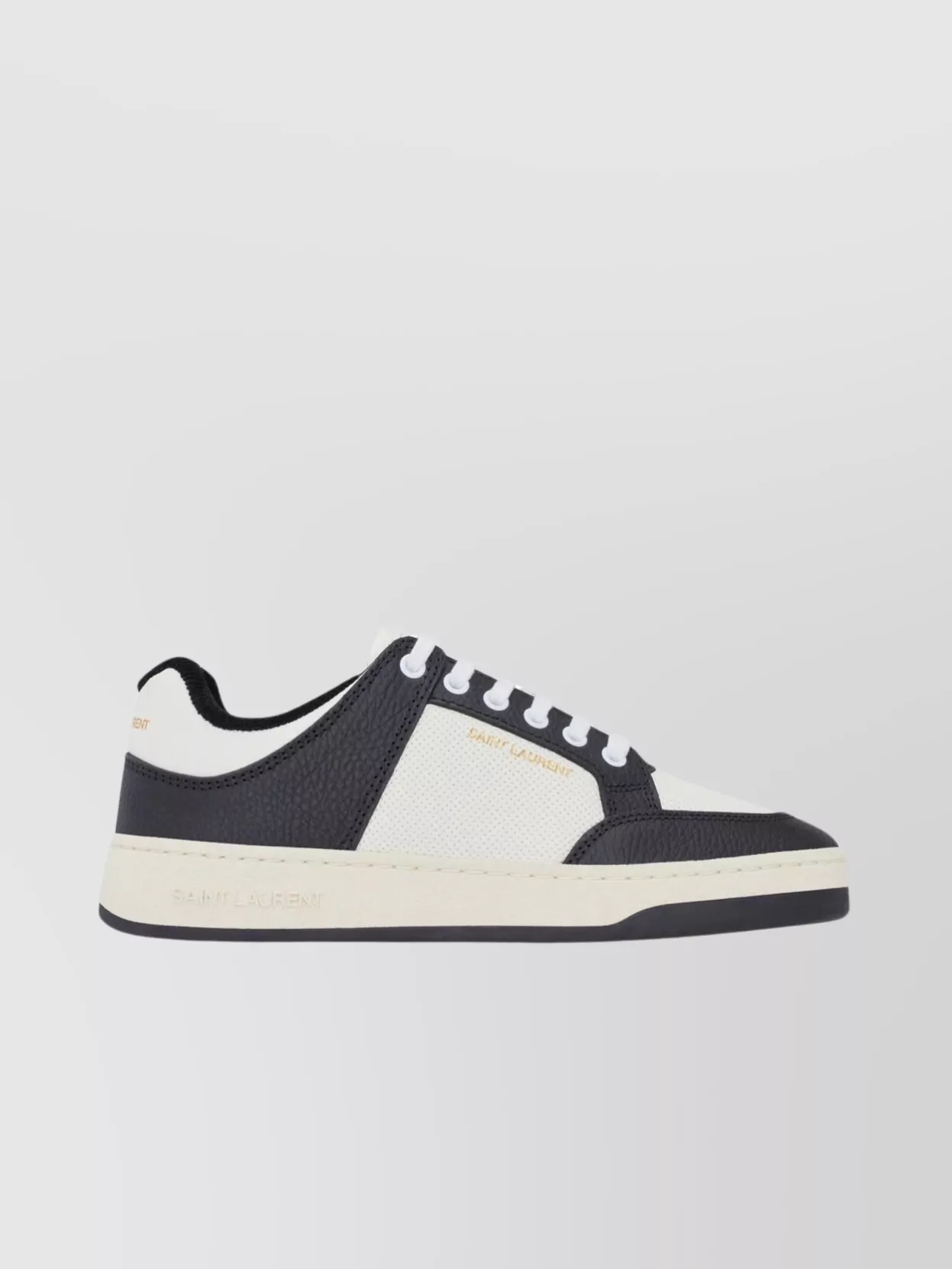 Saint Laurent   Low sneakers with perforated leather insert