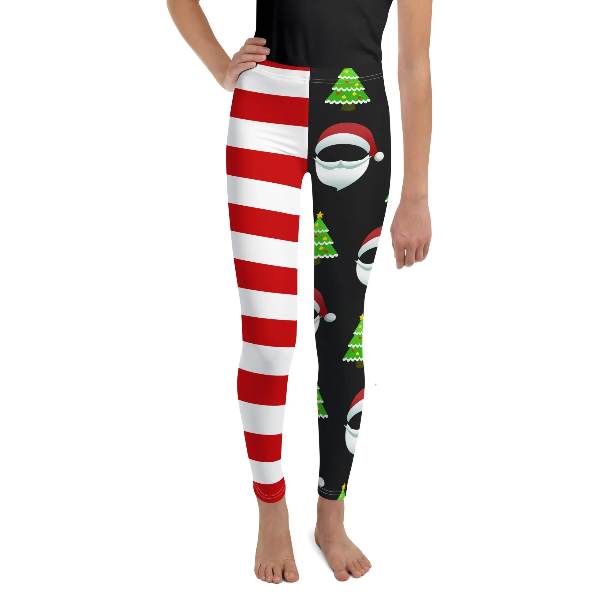 Santa Claus Stripes Youth Leggings