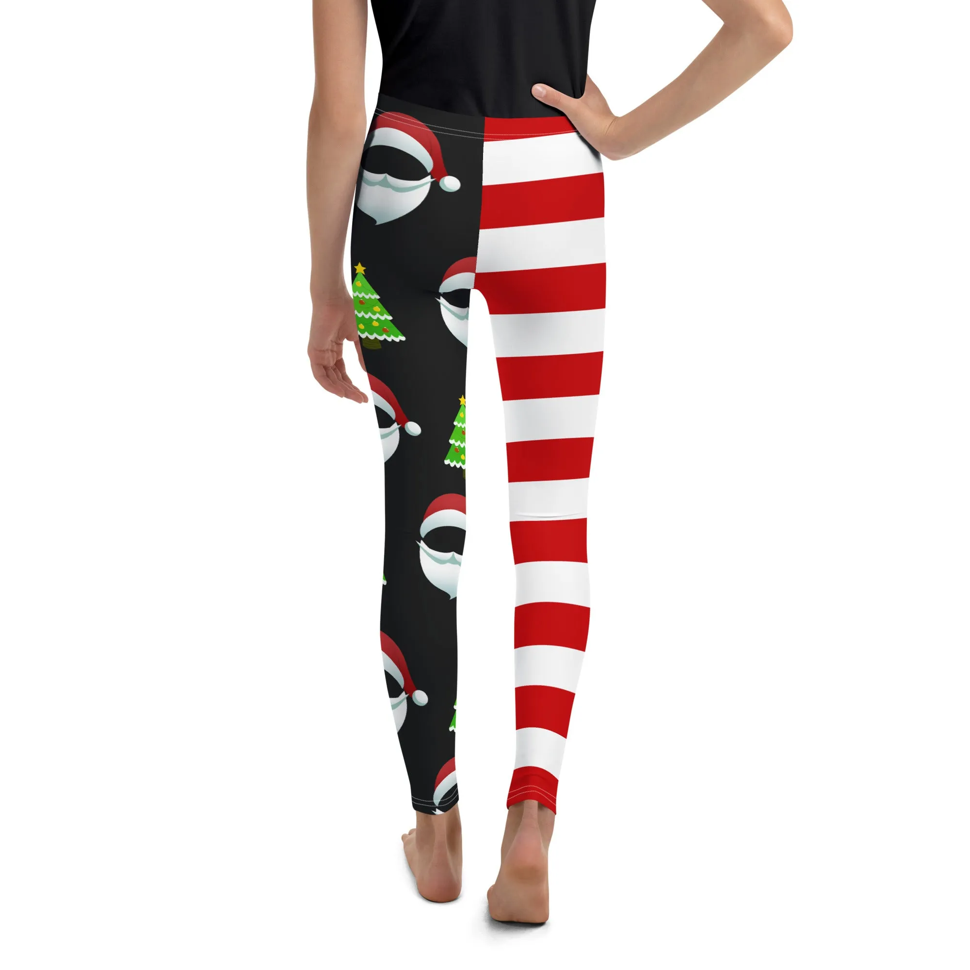 Santa Claus Stripes Youth Leggings