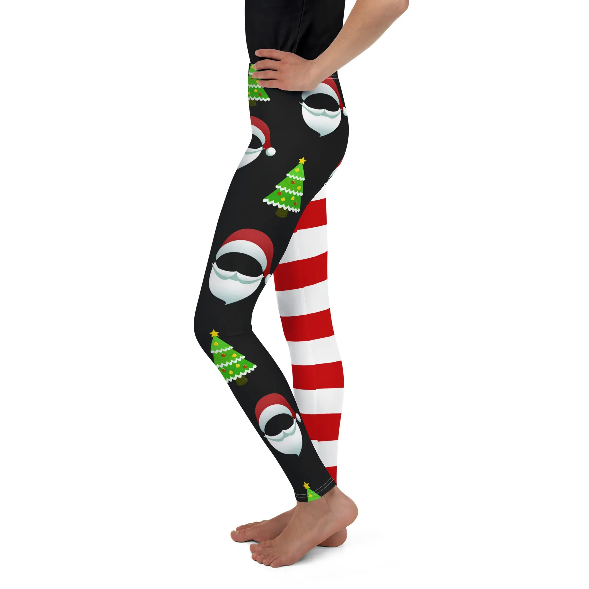 Santa Claus Stripes Youth Leggings