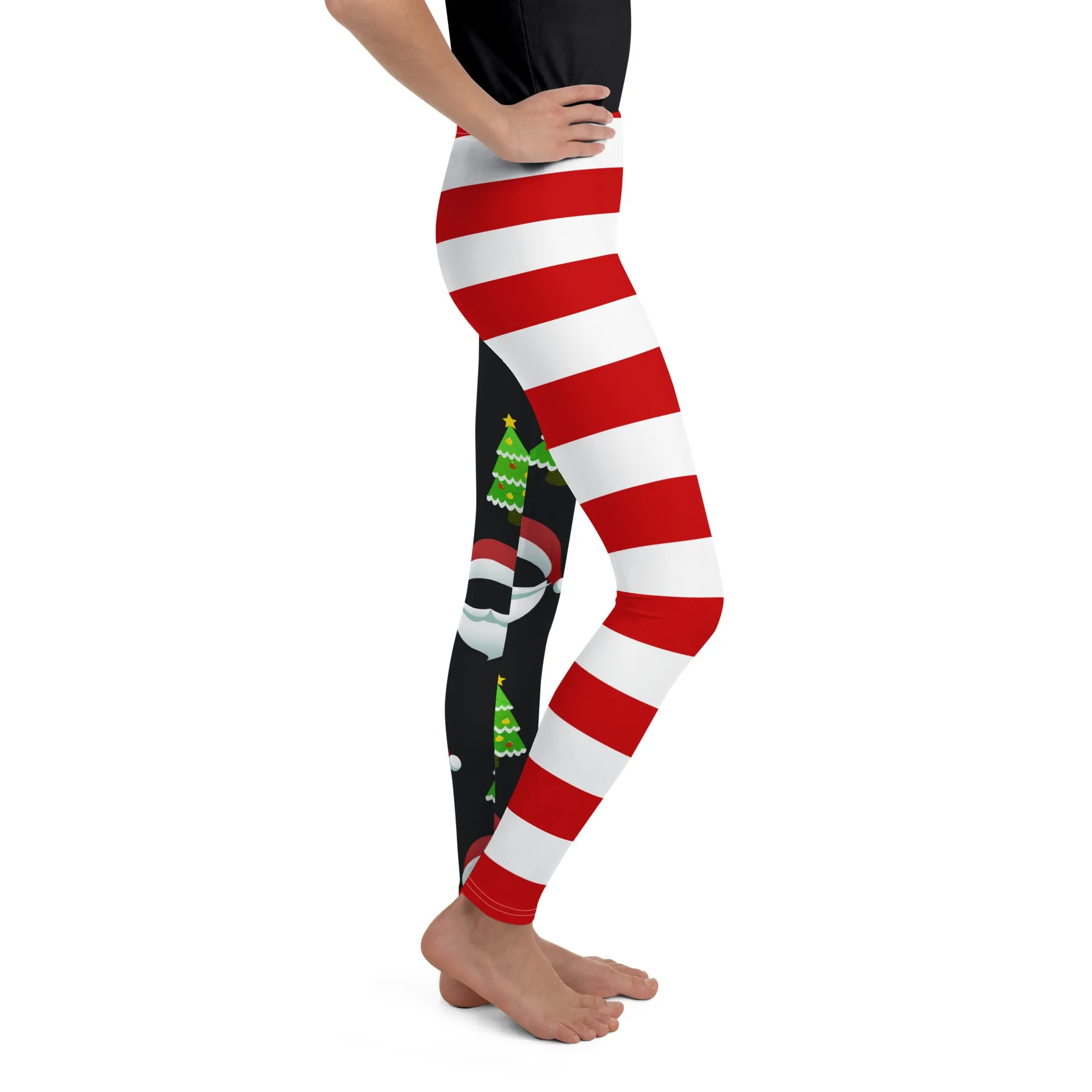 Santa Claus Stripes Youth Leggings