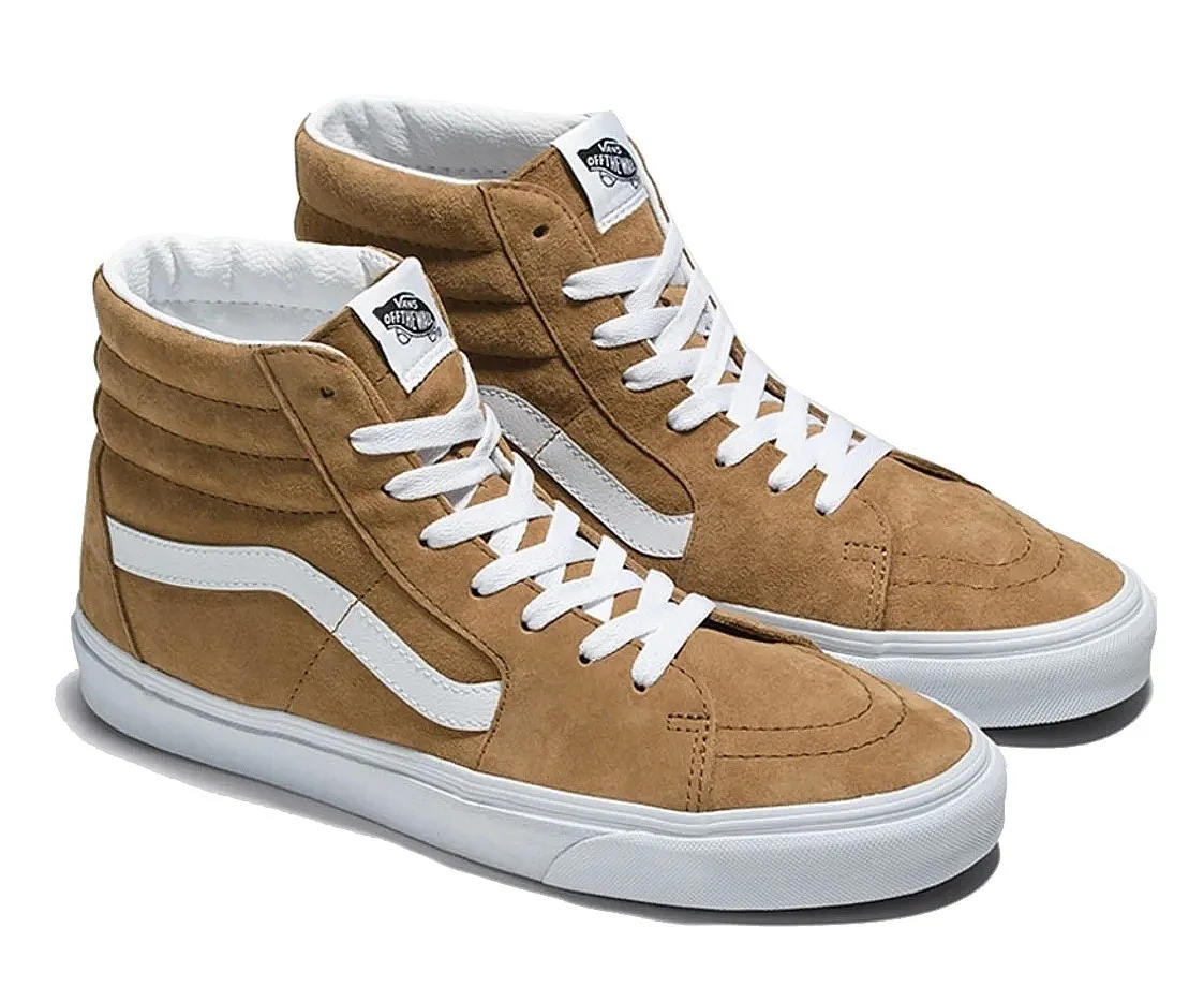 shoes Vans Sk8-Hi - Pig Suede Tobacco Brown