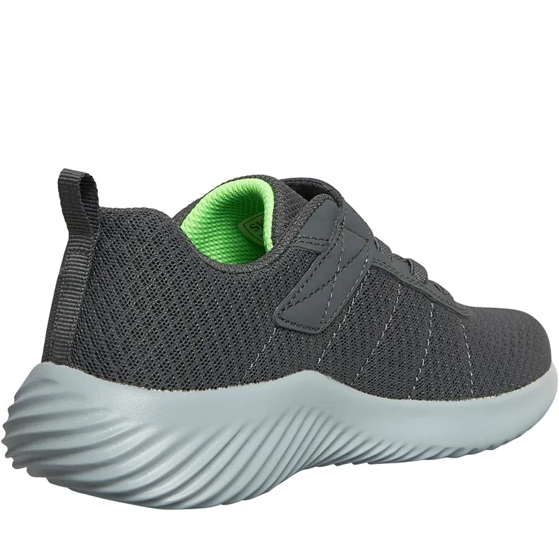 SKECHERS Junior Boys Bounder Baronik Trainers Charcoal